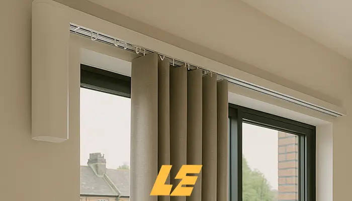 Motorised curtain track installed in a Camden apartment