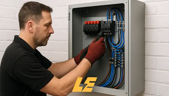 Certified distribution board installation in Camden warehouse